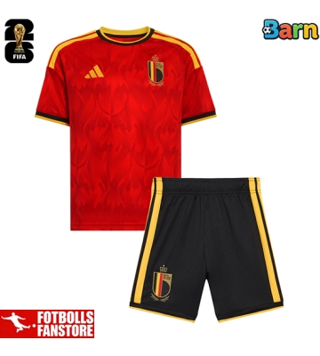 Belgien Hemmatröja Barn VM 2026 Kortärmad (+ Korta byxor)